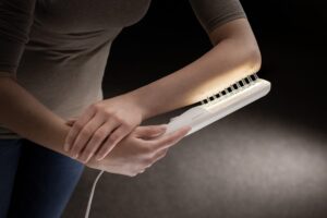 MBS-Phototherapy Medically Certified n-UVB Hand Held Lamp by Saalmann with Philips PL01 311nm tube treats Psoriasis & Vitiligo